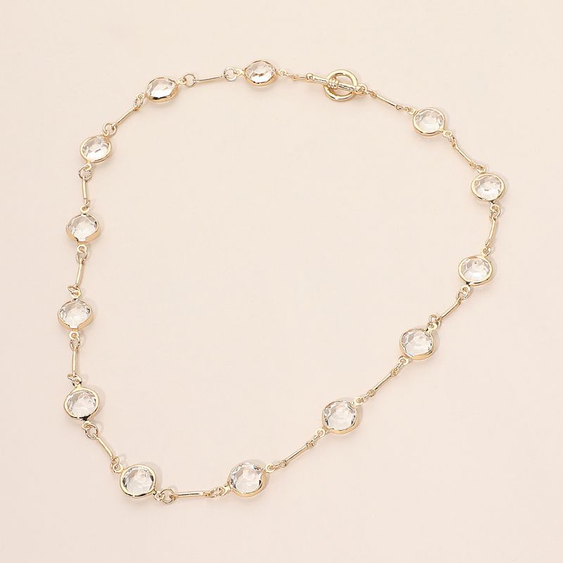 Round Stone Link Toggle Necklace Round Stone Link Toggle Necklace