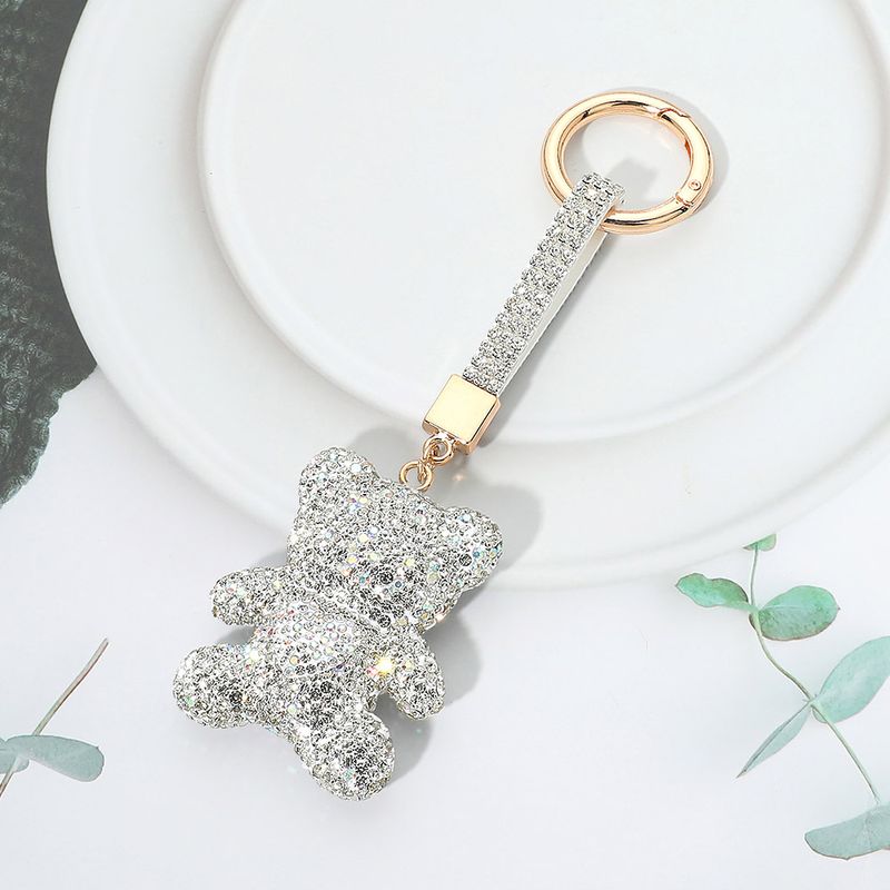 Bling Studded Heart Teddy Bear Keychain Bag Charm Bling Studded Heart Teddy Bear Keychain Bag Charm