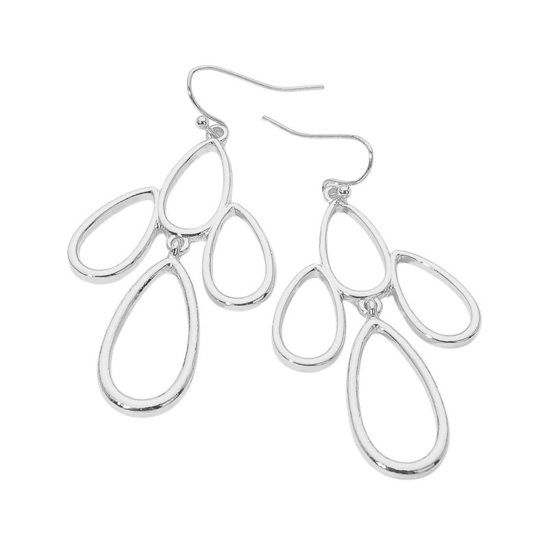 Geometric Open Multi Teardrop Dangle Earrings
