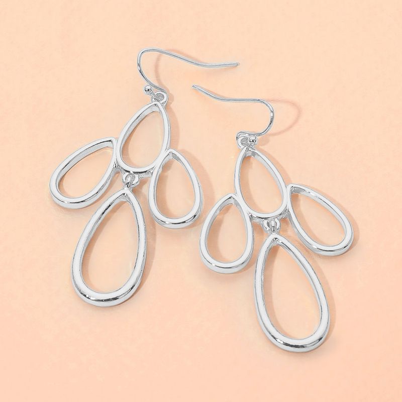 Geometric Open Multi Teardrop Dangle Earrings Geometric Open Multi Teardrop Dangle Earrings