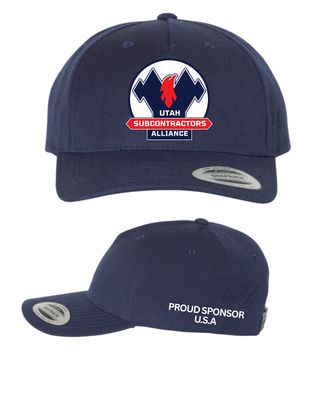 USA HAT Five-Panel Curved Bill Snapback Cap