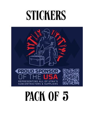 USA Stickers Pack of 5