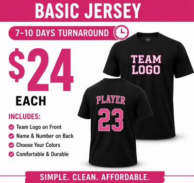 Individual/Single Custom Jersey T-Shirt- Front and Back Logo