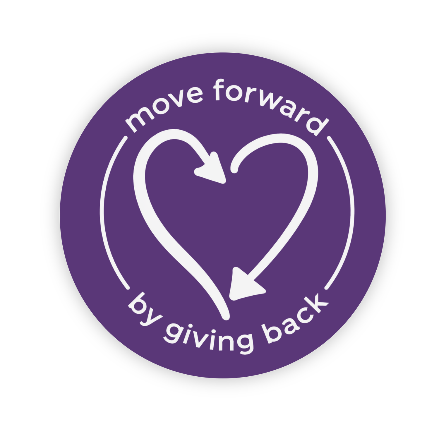 Move Forward by Giving Back Sticker