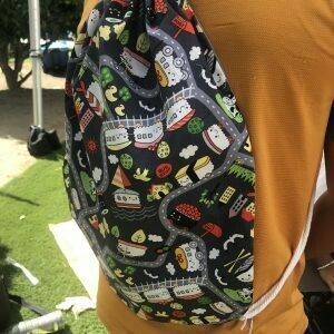Sushi Road Drawstring Bag