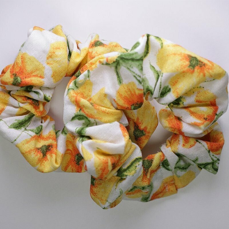 California Poppy Scunchie
