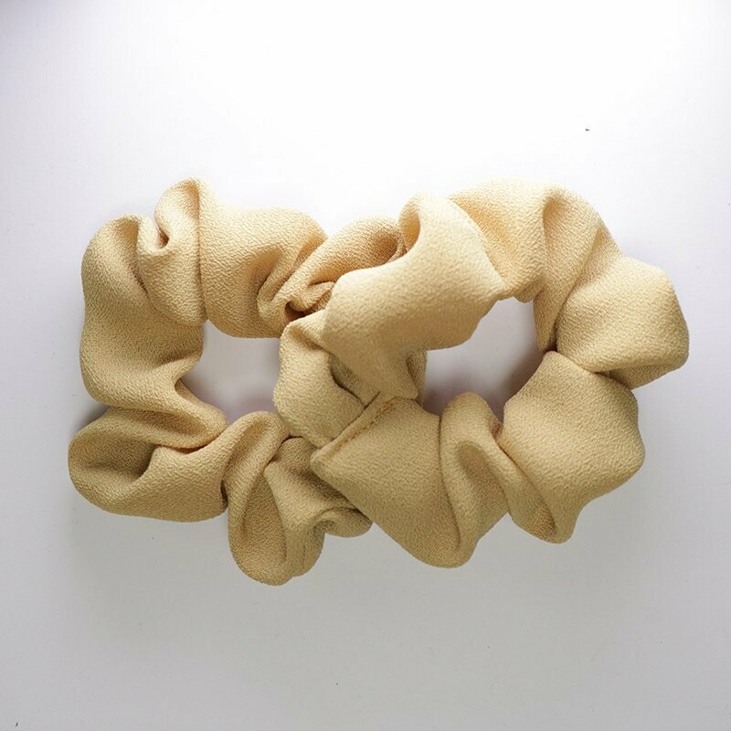 Tan Rayon Scrunchie