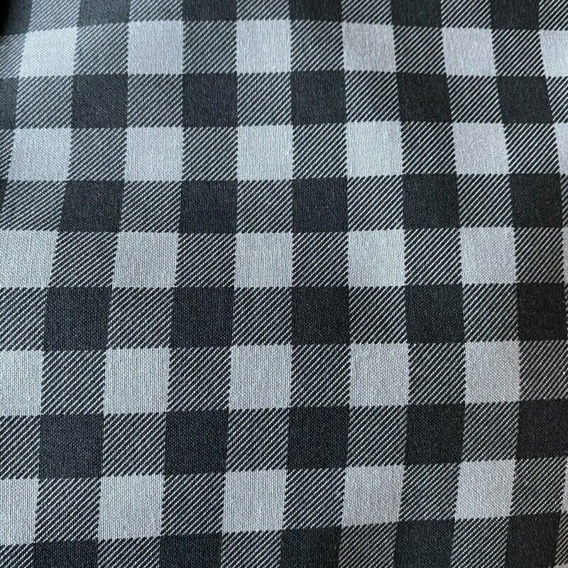 Grey & Black Gingham Mask