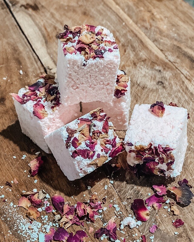 Rose Bath Fizzies In a Jar