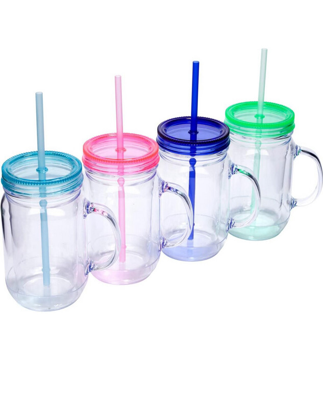 Custom 20oz Mason Tumbler w/ Straw