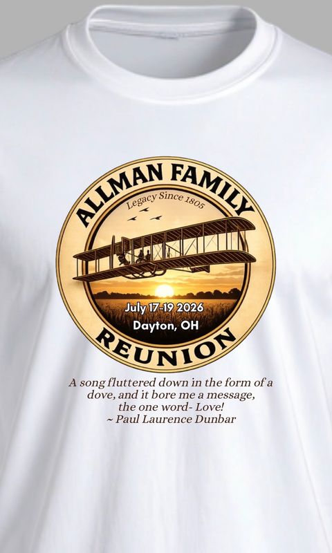 2026 Allman Family Reunion T-Shirt (Deadline 6/15)