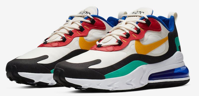 AIR MAX 270 REACT. (RED/WHITE/BLUE/GOLD/GREEN)