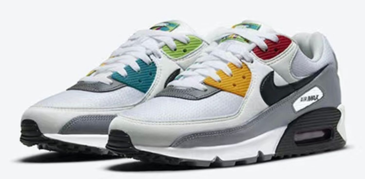 AIR MAX 90 ( WHITE/GREY/RED/YELLOW)