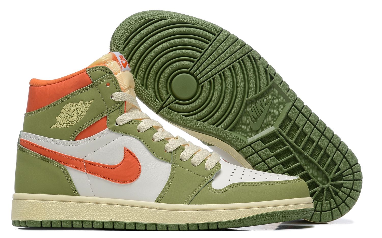 AIR JORDAN 1 RETRO HIGH  (GREEN/TAWN/ORANGE)