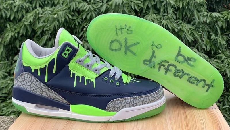 AIR JORDAN 3 RETRO (BLUE/GREY/LIME)