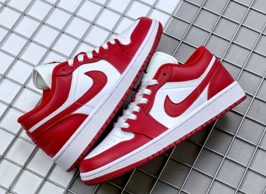 AIR JORDAN 1 LOW DUNK. RED/WHT.