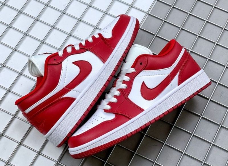 AIR JORDAN 1 LOW DUNK. RED/WHT.