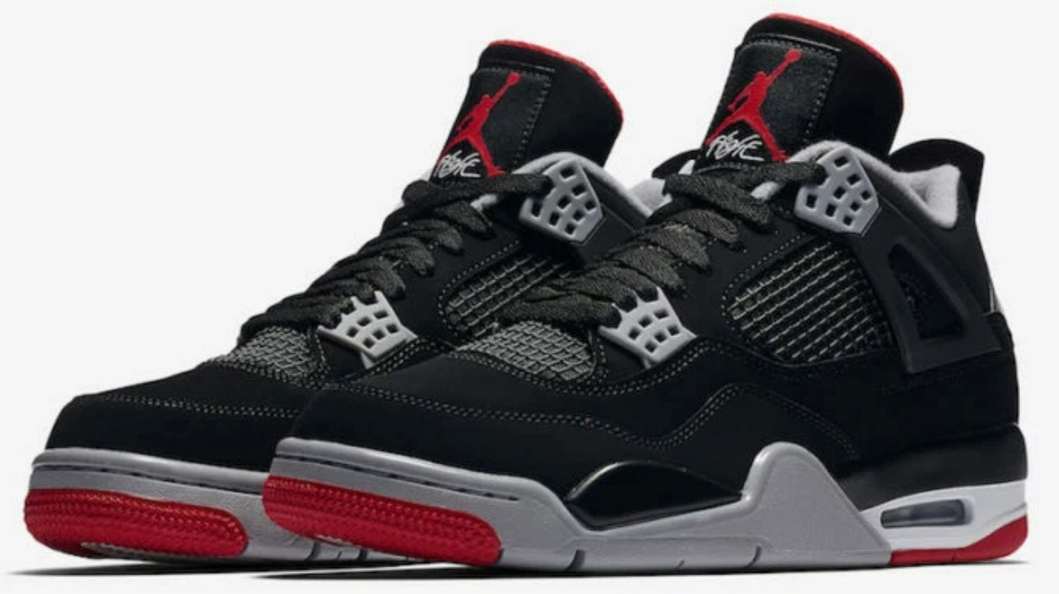 AIR JORDAN 4 “BLK,  RED, GREY, WHT.