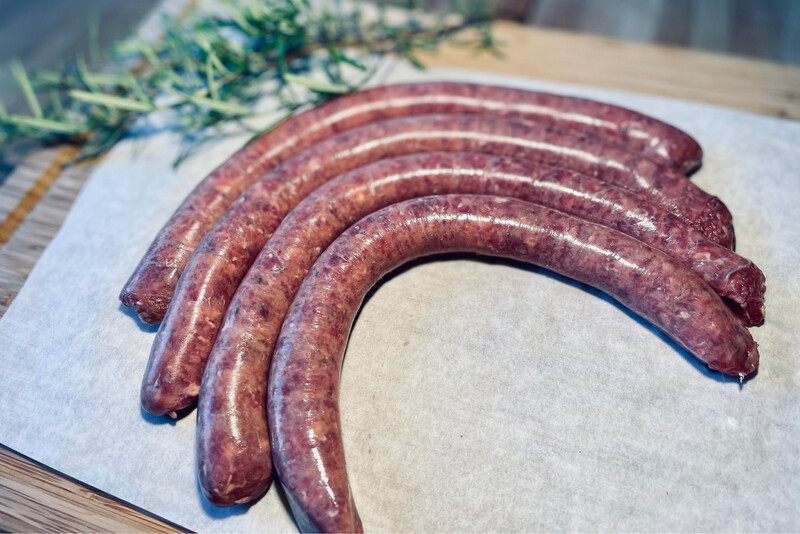 Grobe Bratwurst rein vom Rind  (4 Stück)