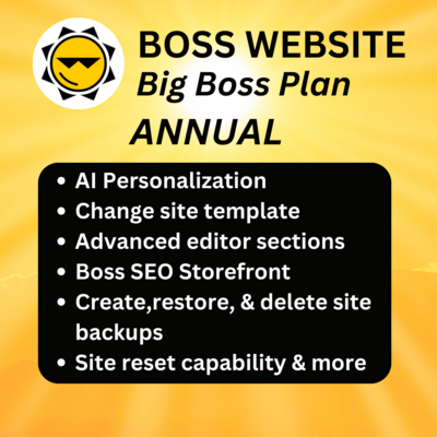 Big Boss Website Editor Annual Plan