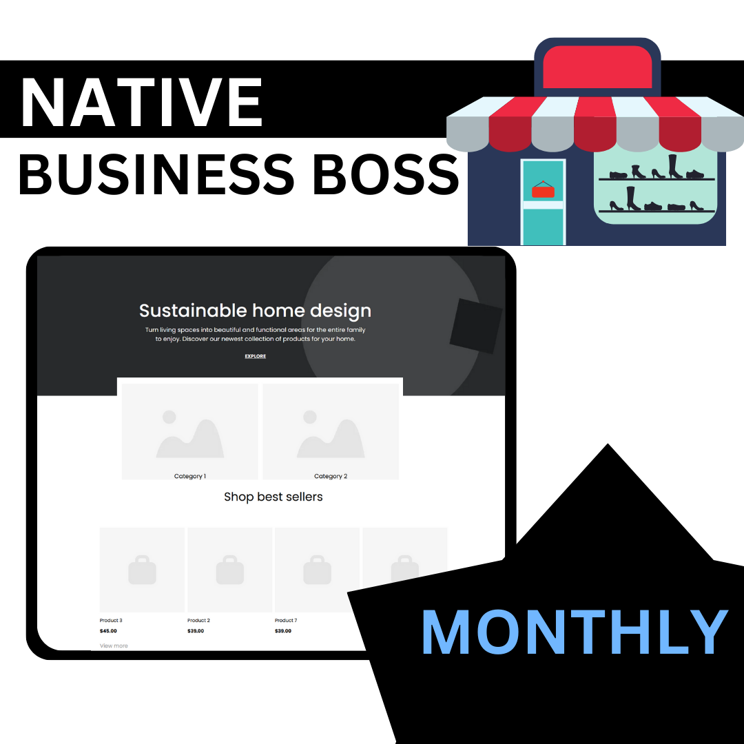 Native Business Boss E-Commerce Monthly Plan