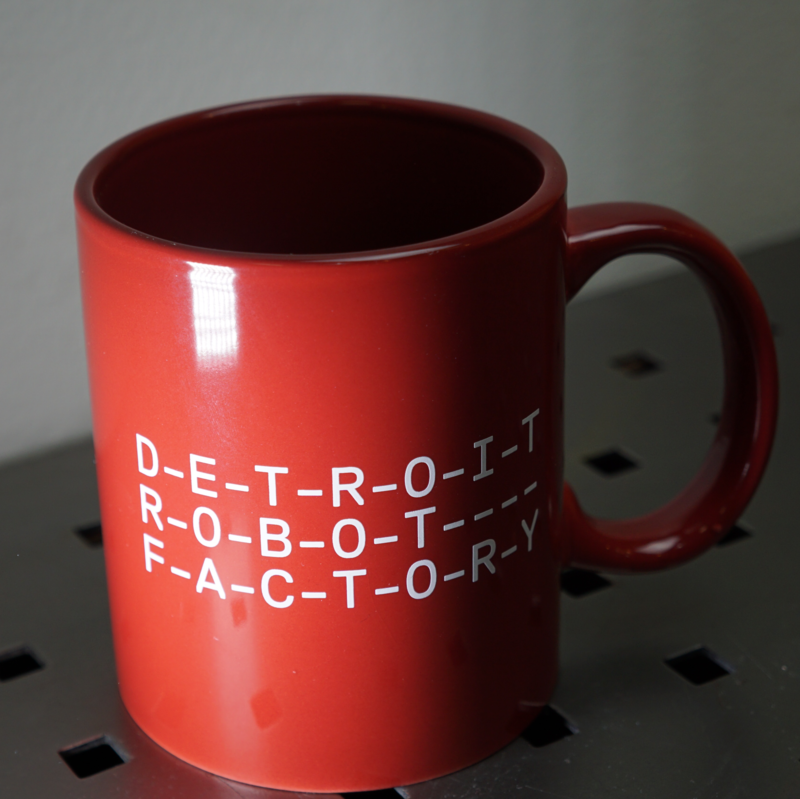 Vintage DRF Mug - Red w/ White 
