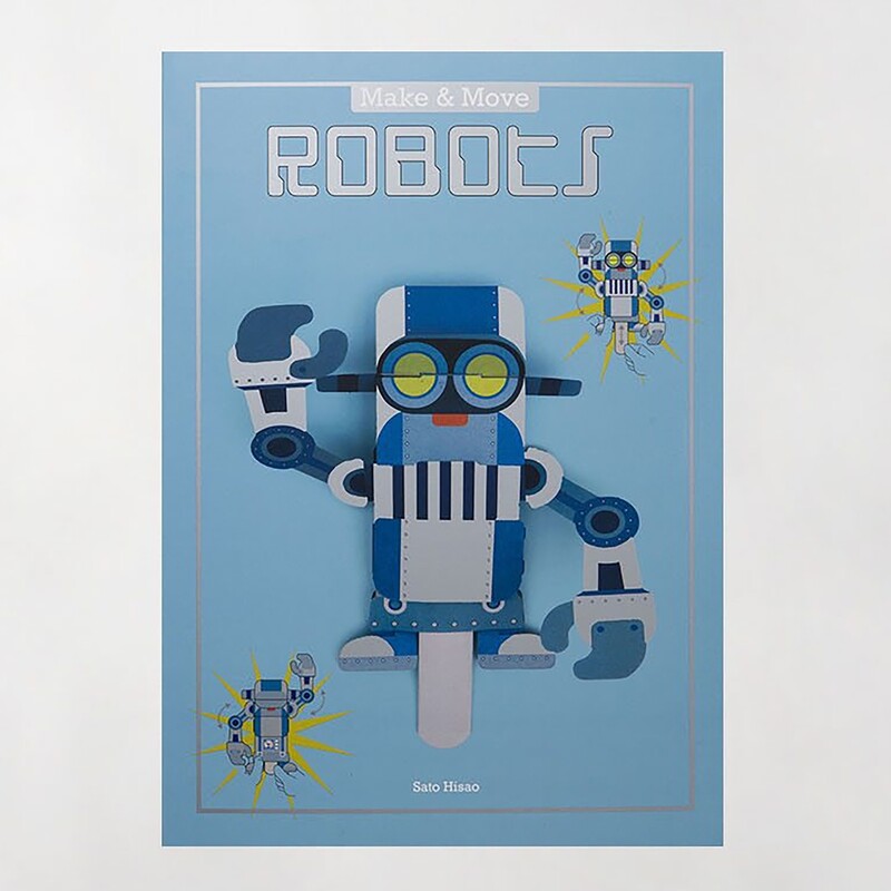 Make &amp; Move ROBOTS - 12 Paper Puppets 