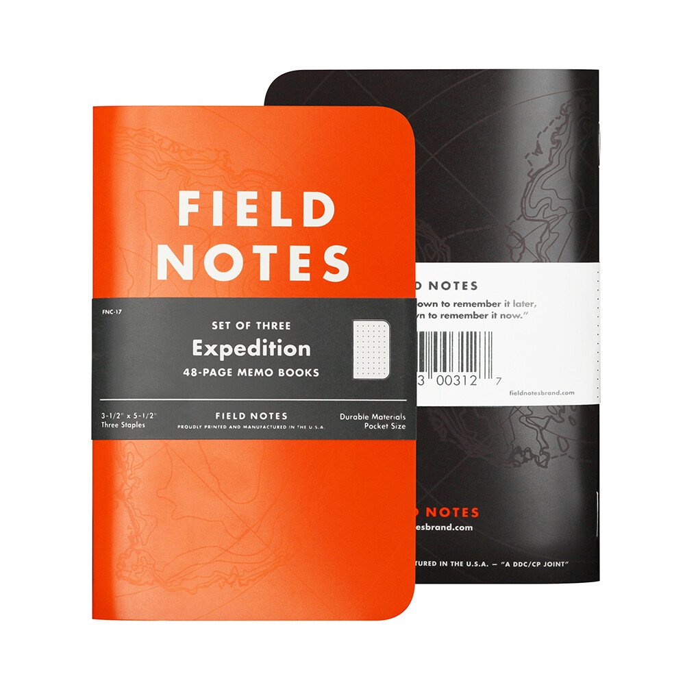 Field Notes Expedition - Waterproof Notebook - 3 Pack