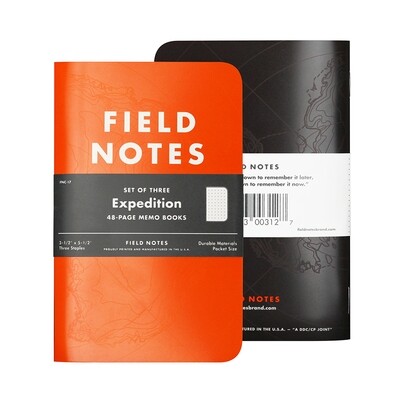 Field Notes Expedition - Waterproof Notebook - 3 Pack