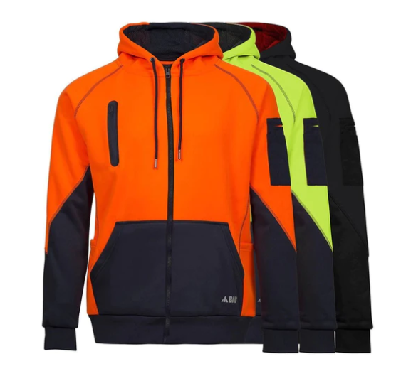 BAD Waterproof Rain-Defend™ Hi-Vis Full-Zip Fleece Hoodie