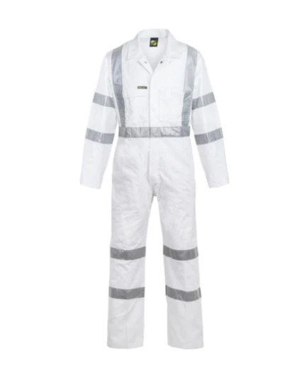 Hi Vis Cotton Drill Coverall With Reflective Tape WC3254