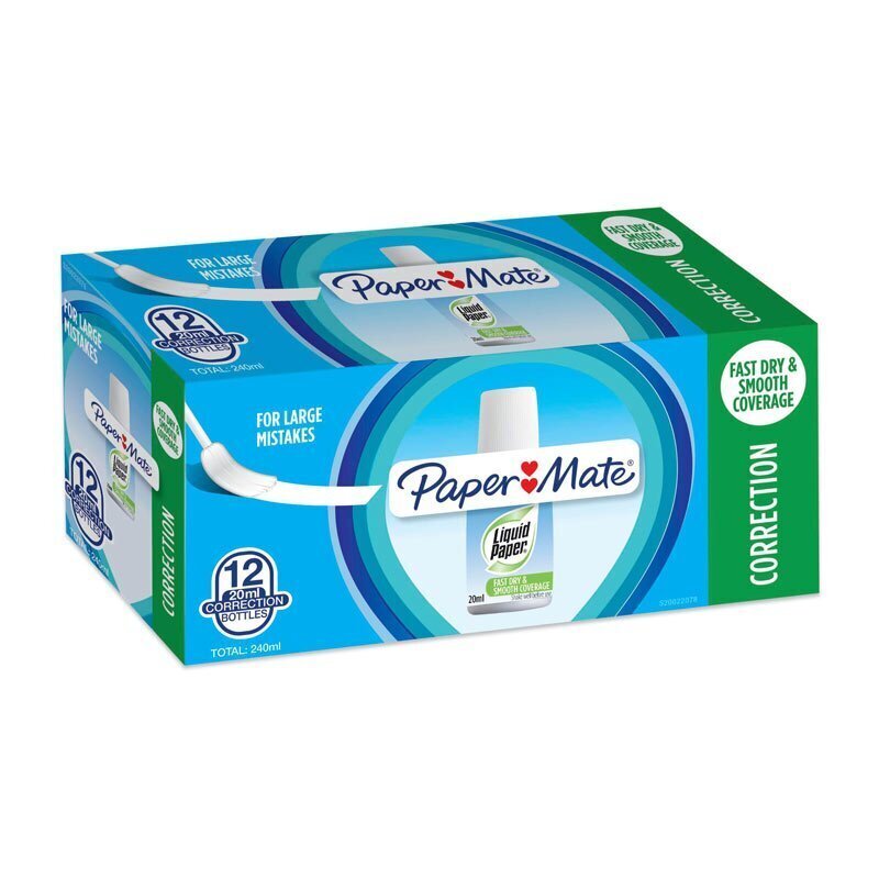 Paper Mate Liquid Paper Correction Fluid 20ml Bx12
