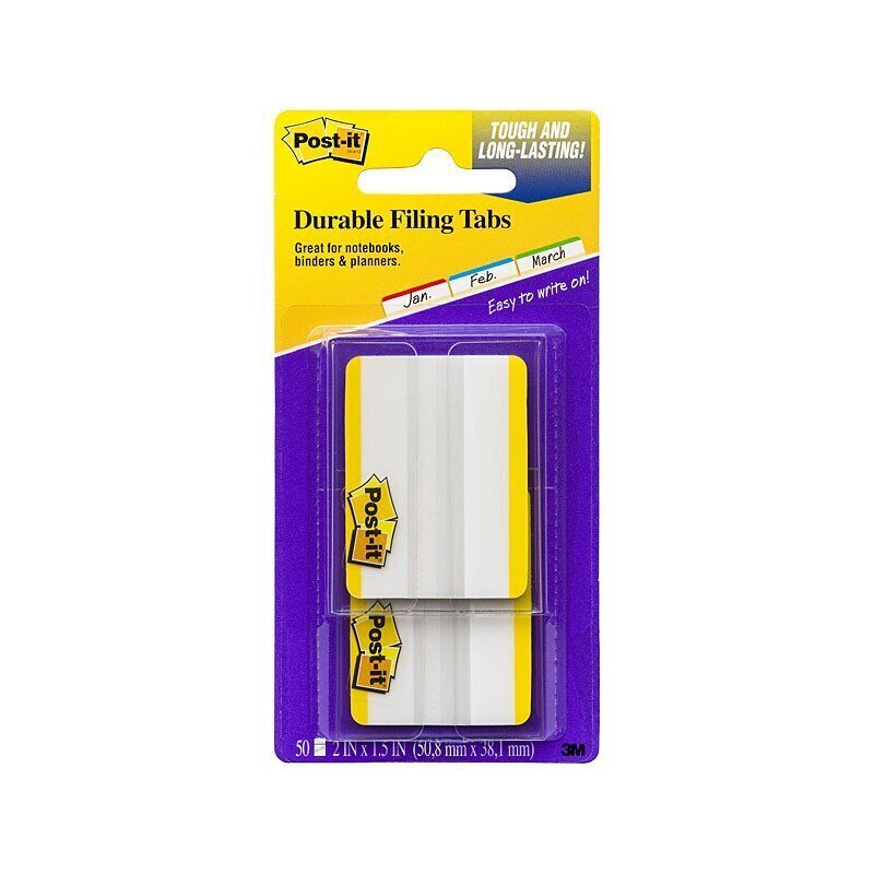Post-It 686F-50YW Durable Filing Tabs Ylw Pack 2 Bag of 6 packs