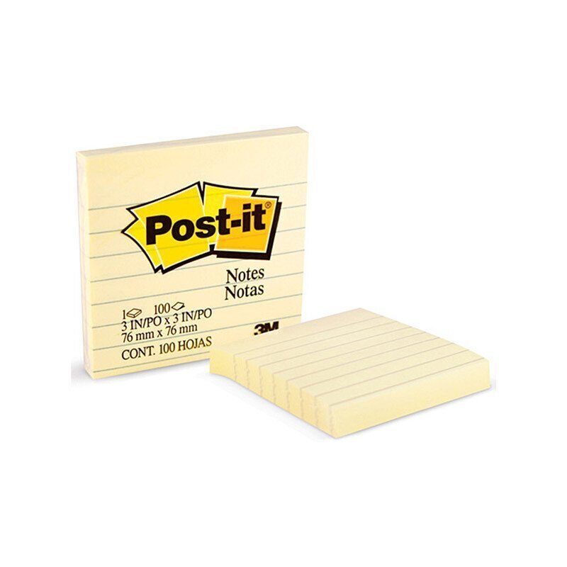 Post-It Notes 630SS Lined Yellow 76X76 Pk12