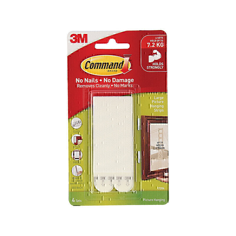 CMD Hng Strips 17206 Large Pk4