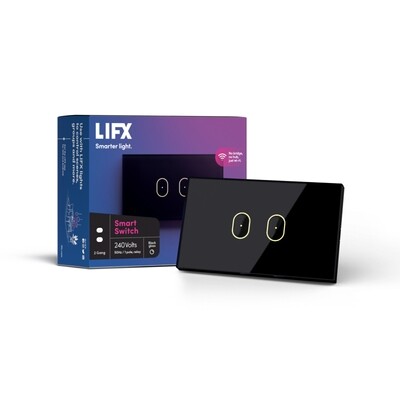LIFX Switch 2-Gang Black