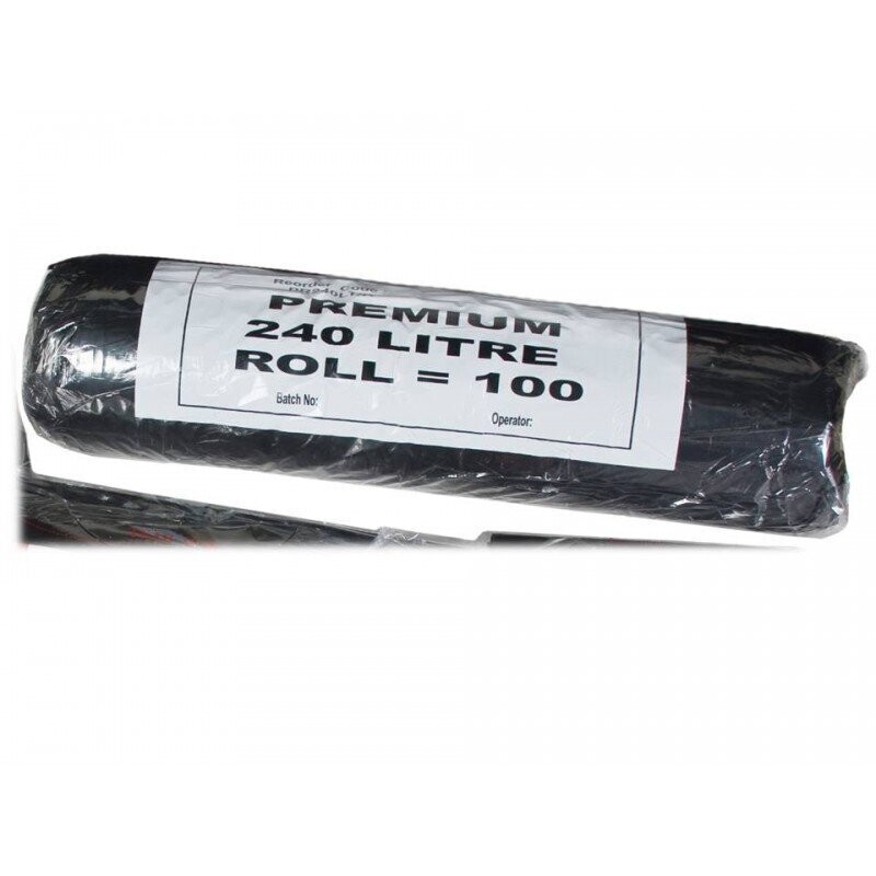 Council Bin Liner 240 Litre Black