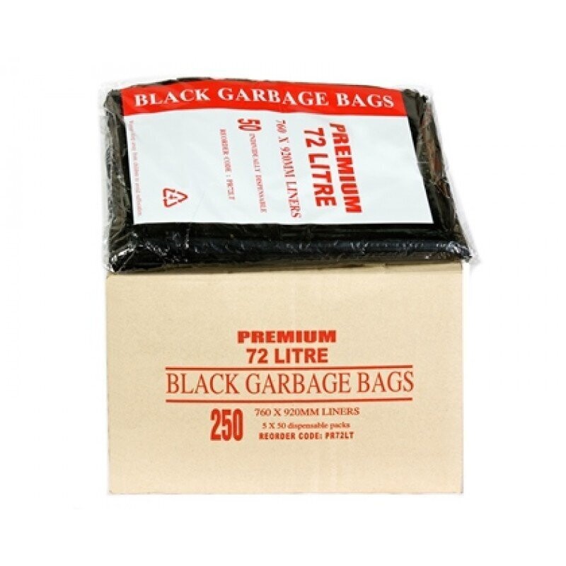 ​Premium Bin Liner 73 Litre Black HD 30UM LDPE