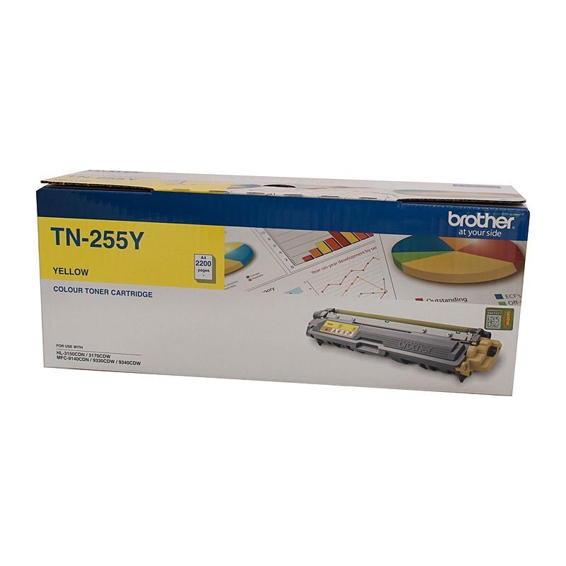 Brother TN255 Yellow Toner Cart - Genuine