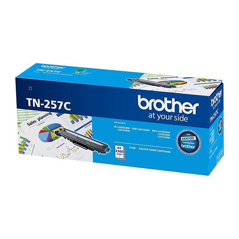 Brother TN257 Cyan Toner Cart - Genuine
