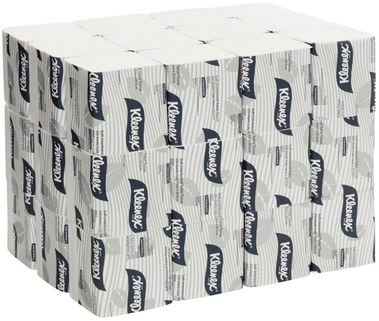 ​Kleenex 4322 Soft Interleaved Toilet Tissue 2 Ply Ctn: 36 Pkts x 250 Sheet