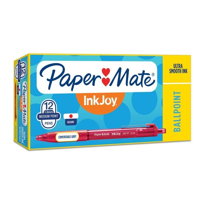 Paper Mate InkJoy 300RT Retract Ball Pen Red Bx12