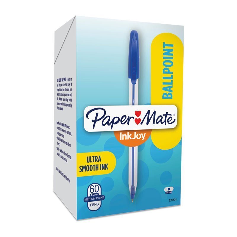 Paper Mate InkJoy 50ST Capped Ball Pen Blue Bx60