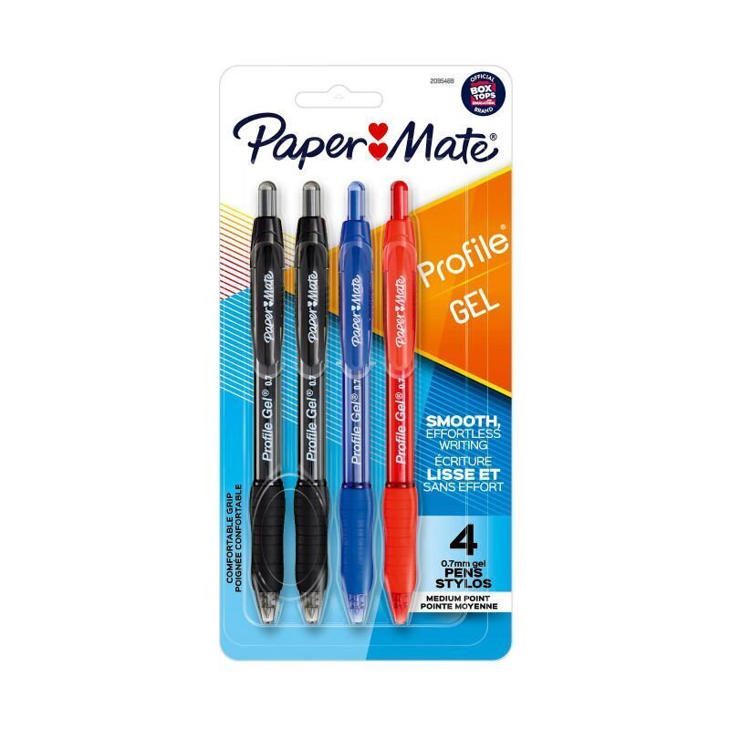 Paper Mate Profile RT 0.7mm Gel Pen UPC Asst Bx6