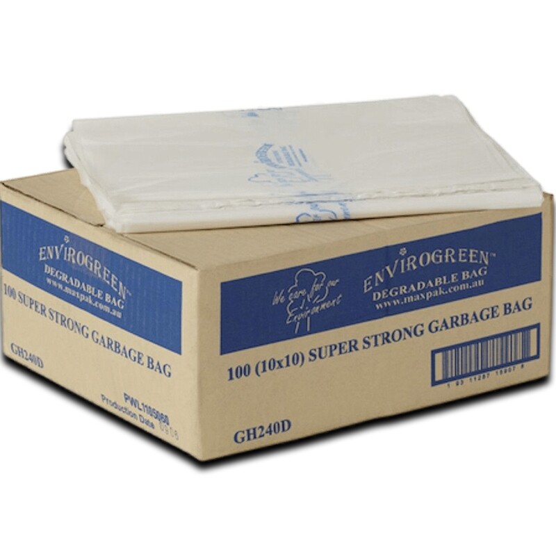 240L Envirogreen Super Strong Degradable Bin Liners, Rubbish Bags, 142X113cm (100 Bags)