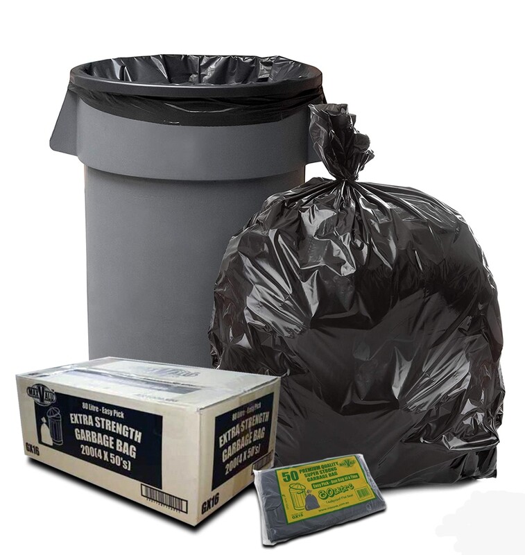 80L Black Heavy Duty Bin Liners, Rubbish Bags, 92x78cm 4x50 (200 Bags)