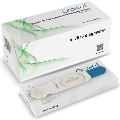 20 X 5-Pack Orawell Covid-19 Rapid Antigen Saliva Home Test Kit Oral Swab High Sensitivity