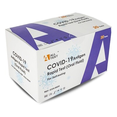 20 Pack ALLTEST Rapid Antigen Home Saliva Test Kit (Oral Fluid)
