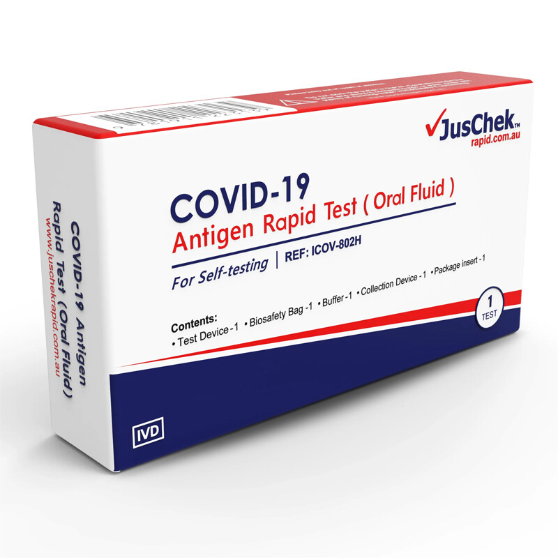 JusChek Single Pack SD-19 Antigen Rapid Test Oral Fluid For Self Testing
