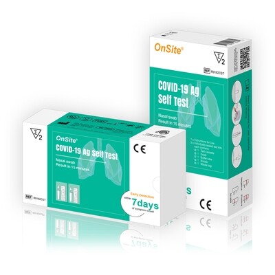 Twin-Pack OnSite COVID-19 RAT Rapid Antigen Test Kit Nasal Swab Home Test Kit